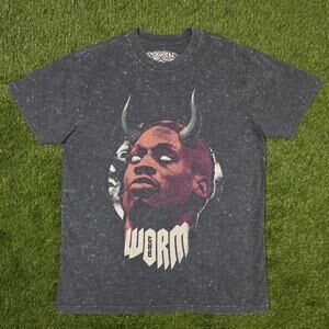 Dennis Rodman The Worm Graphic Print Crewneck T-Shirt Men's Sz Large Tee New